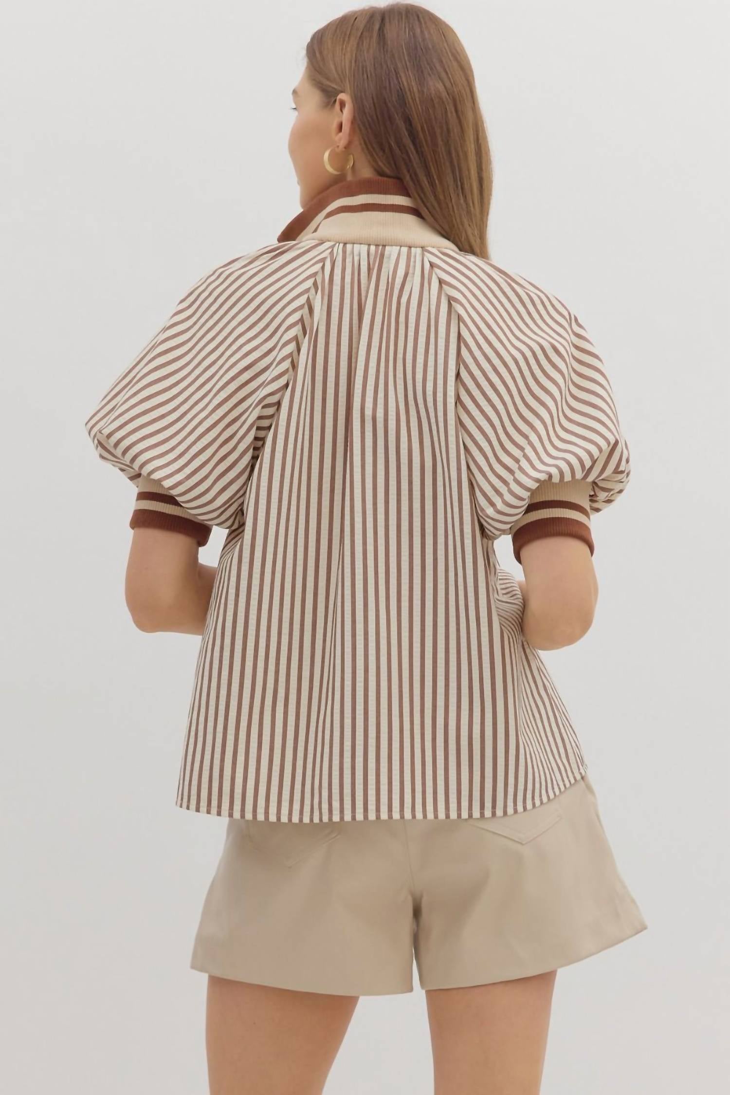 Entro - Crush Stripe Blouse