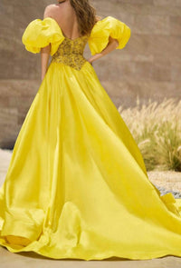 Sherri Hill - Off Shoulder Beaded Ballgown