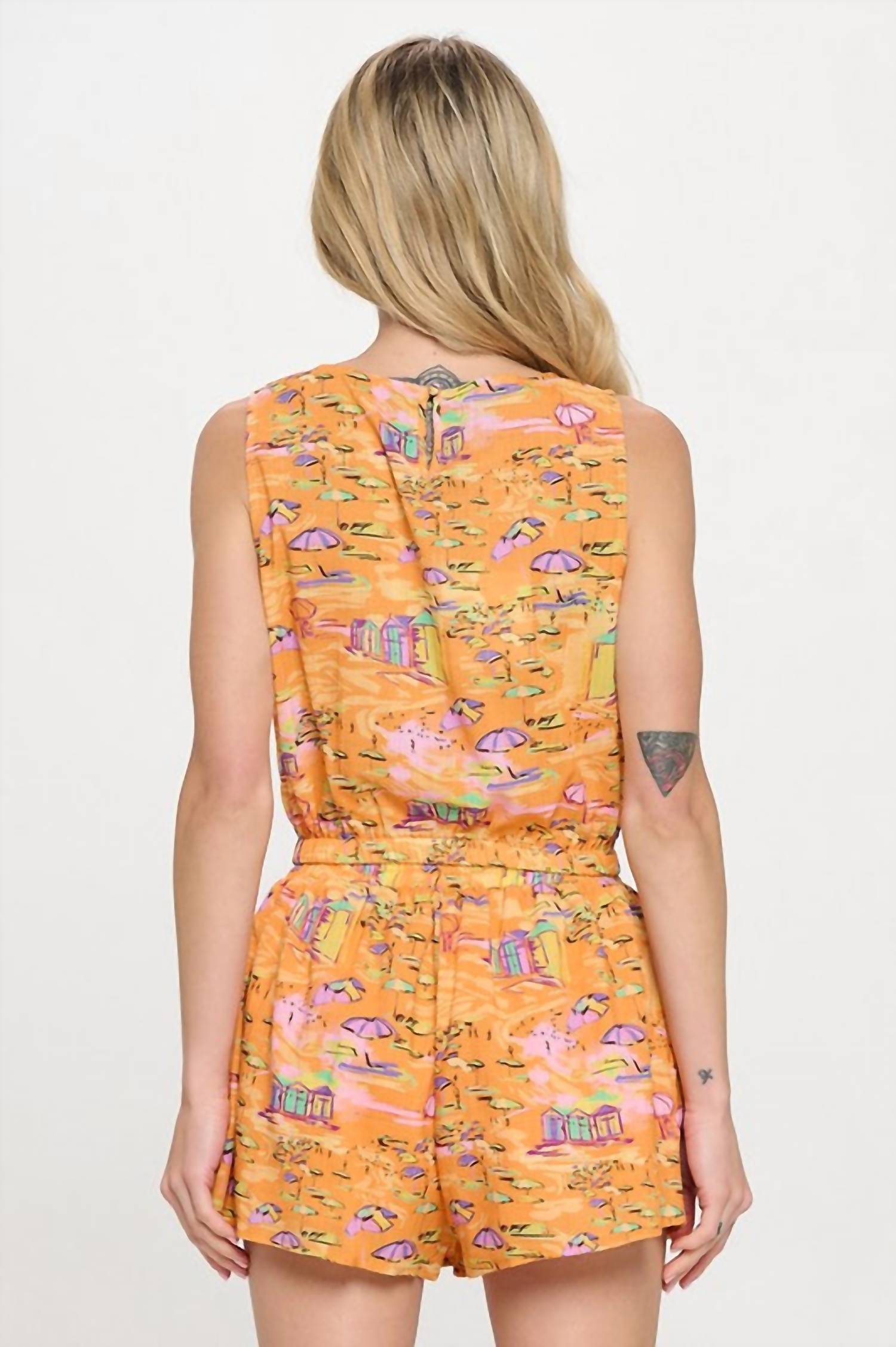 Meet Me In Santorini - Beachscape Tank & Short Set