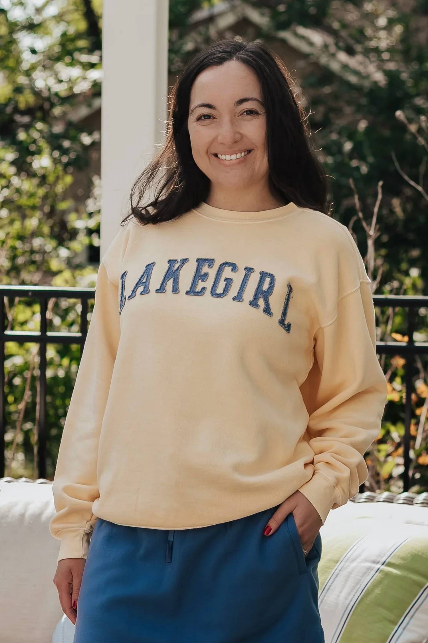 Lakegirl - Relaxed Fit Ringspun Fleece Crewneck Sweater