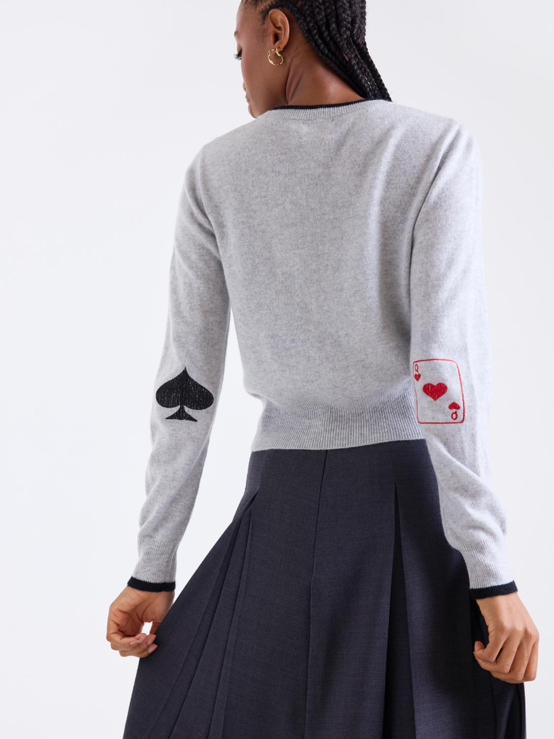 Brodie Cashmere - Queen Of Hearts Crew Neck Jumper