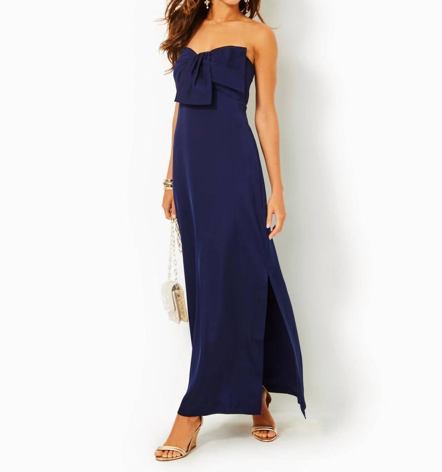 Lilly Pulitzer - Carlynn Satin Maxi Bow Dress
