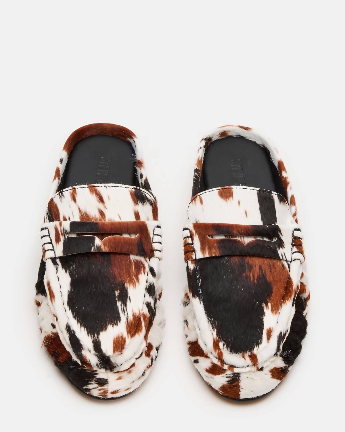 STEVE MADDEN Women's Rafe Cow Print Slip-on Flat in brown multi - women's flats - view 4