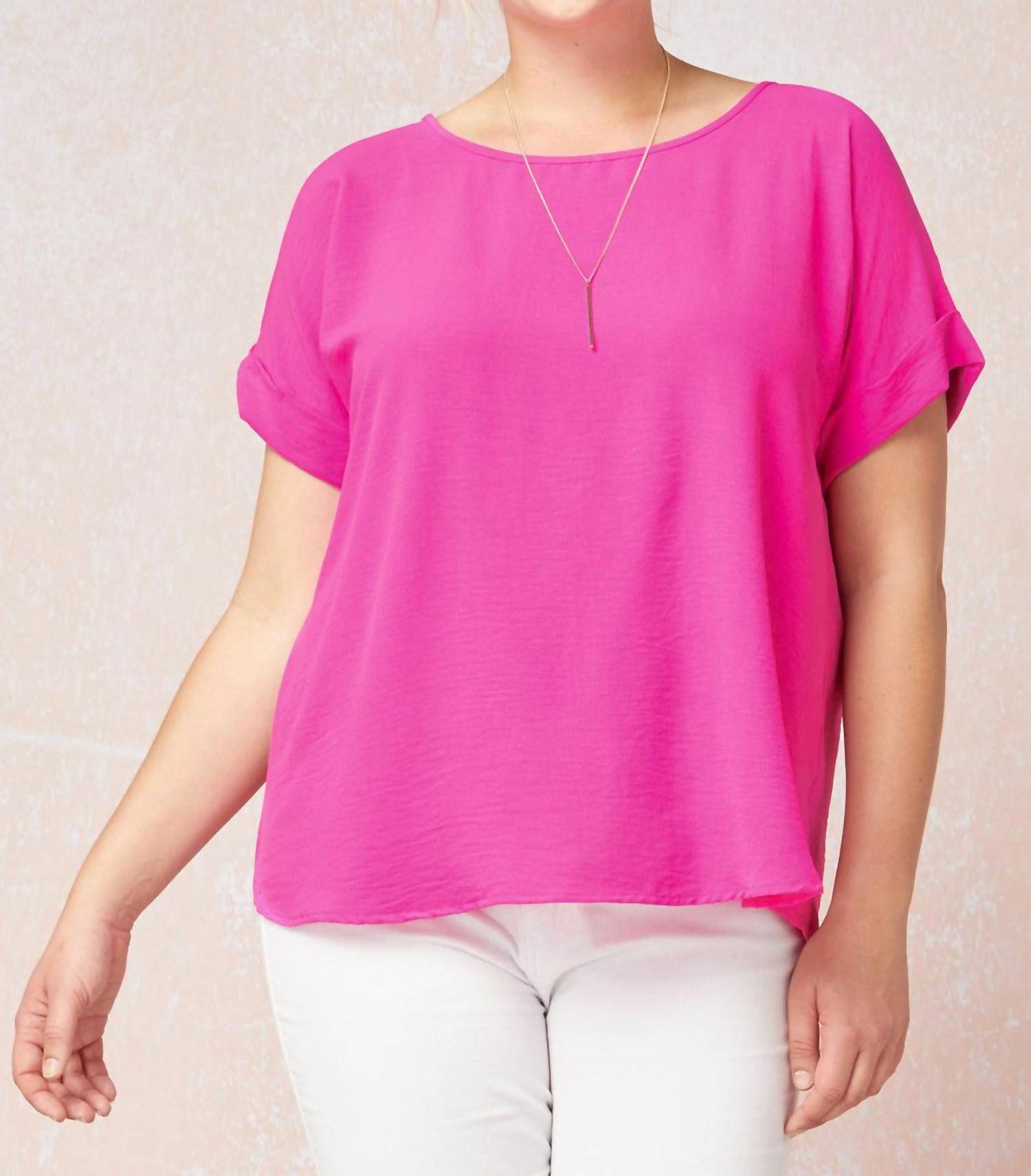 Entro - Short Sleeve Scoop Neck Top