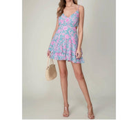 Lumiere - Coastal Embroidered Floral Tiered Dress
