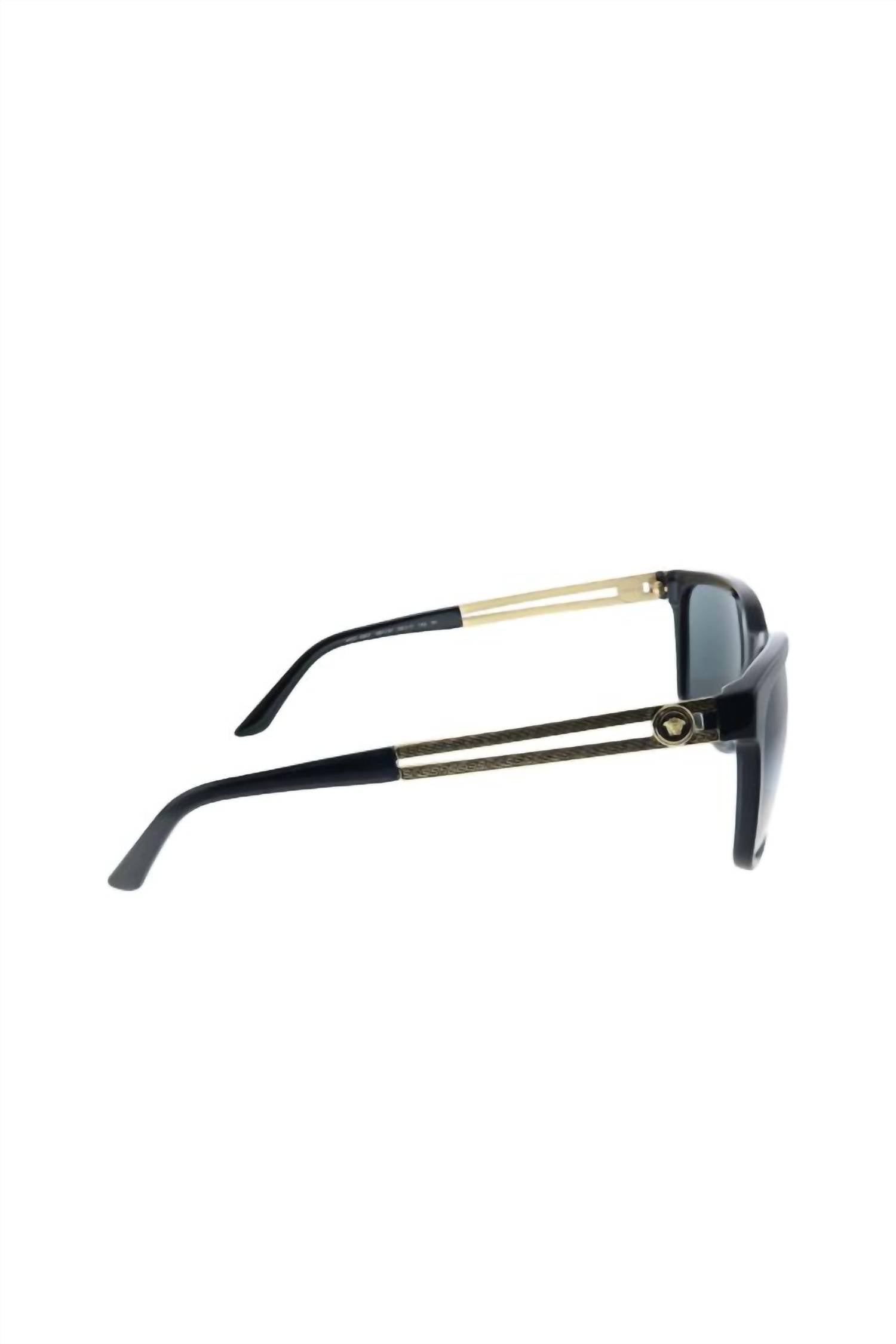 Versace - Square Plastic Sunglasses with Grey Lens