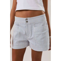 Le Lis - Mid Rise Stripe Shorts