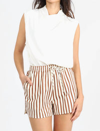 Greylin - Graham Stripe Pull Up Shorts