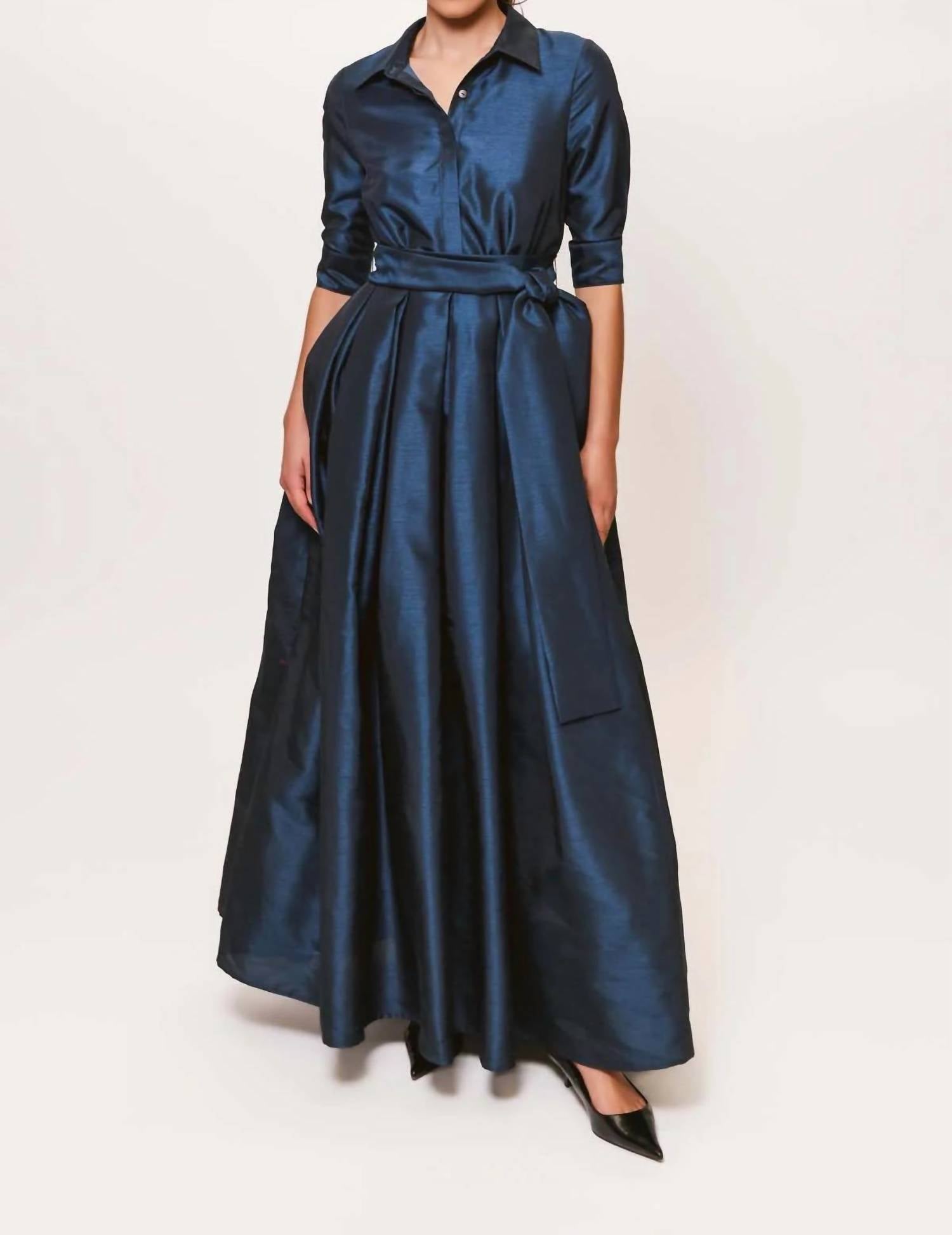 hutch Jordana Maxi Dress in navy 2 - women's dress