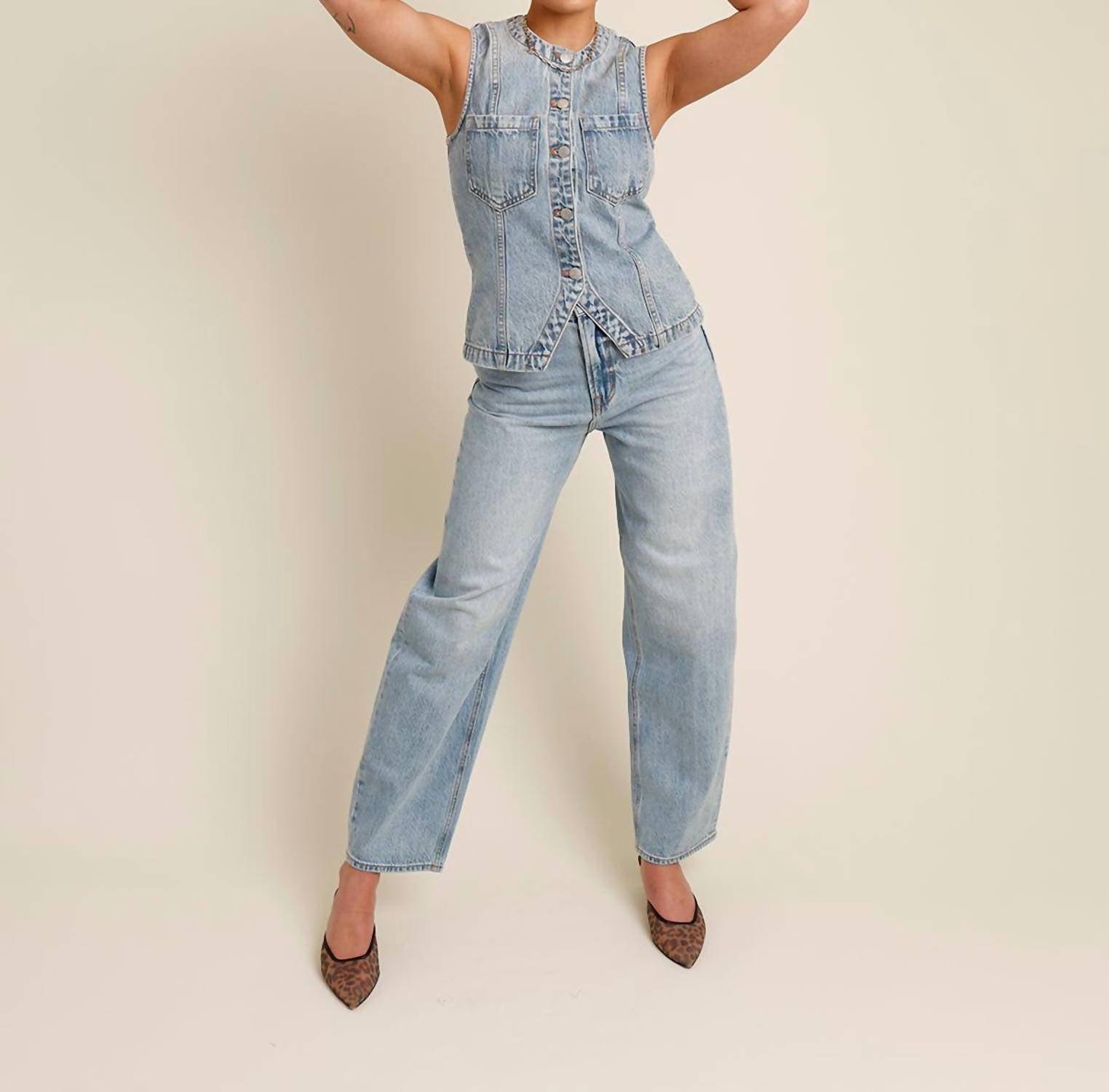 Pistola - Wes High Rise Barrel Jean
