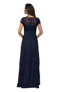 La Femme - Lace V Neck Sheath Dress