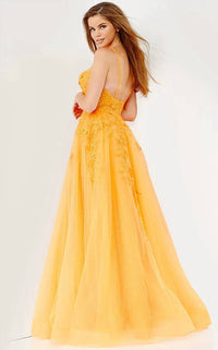 Jovani - Floral Embroidered Prom Gown