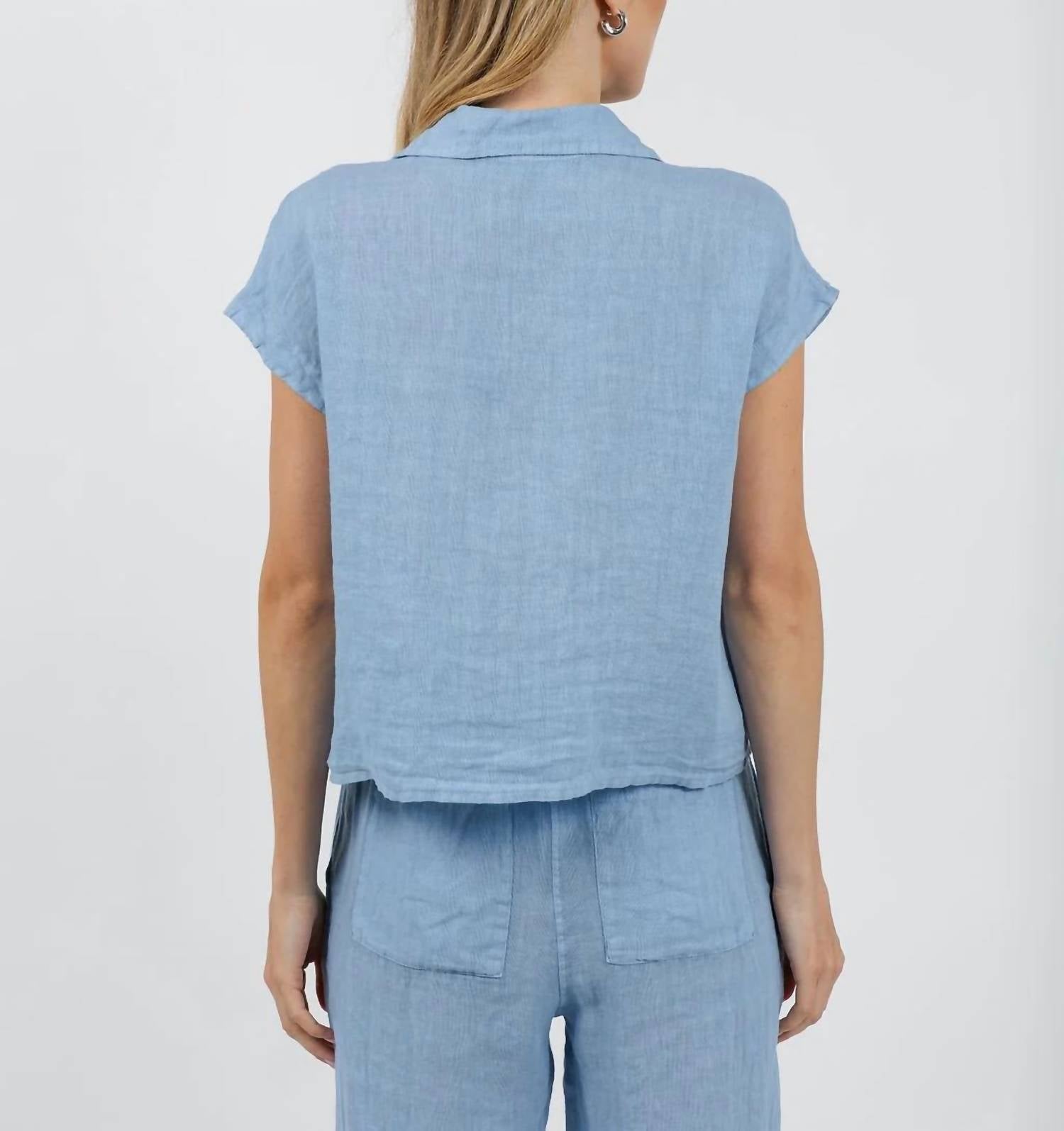 Elliott Lauren - Effie Short Sleeve Linen Shirt