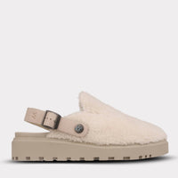 Mykos Women's Lilah Slip-on Travel Mule in white taupe - women's shoe