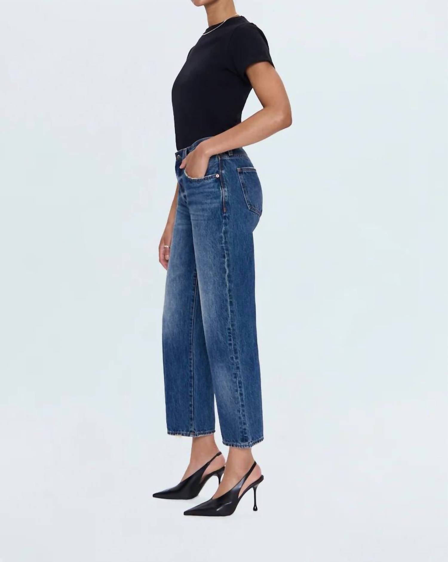 Pistola - Women's Lexi Mid Rise Bowed Straight Jean