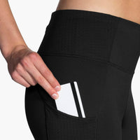 BROOKS Women's Method Half Crop Tight Leggings in black - women's pants - view 4