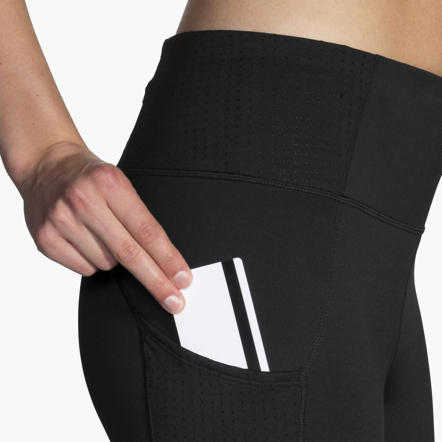 BROOKS Women's Method Half Crop Tight Leggings in black - women's pants - view 4