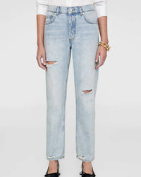 Anine Bing - Kate Mid Rise Straight Leg Jeans