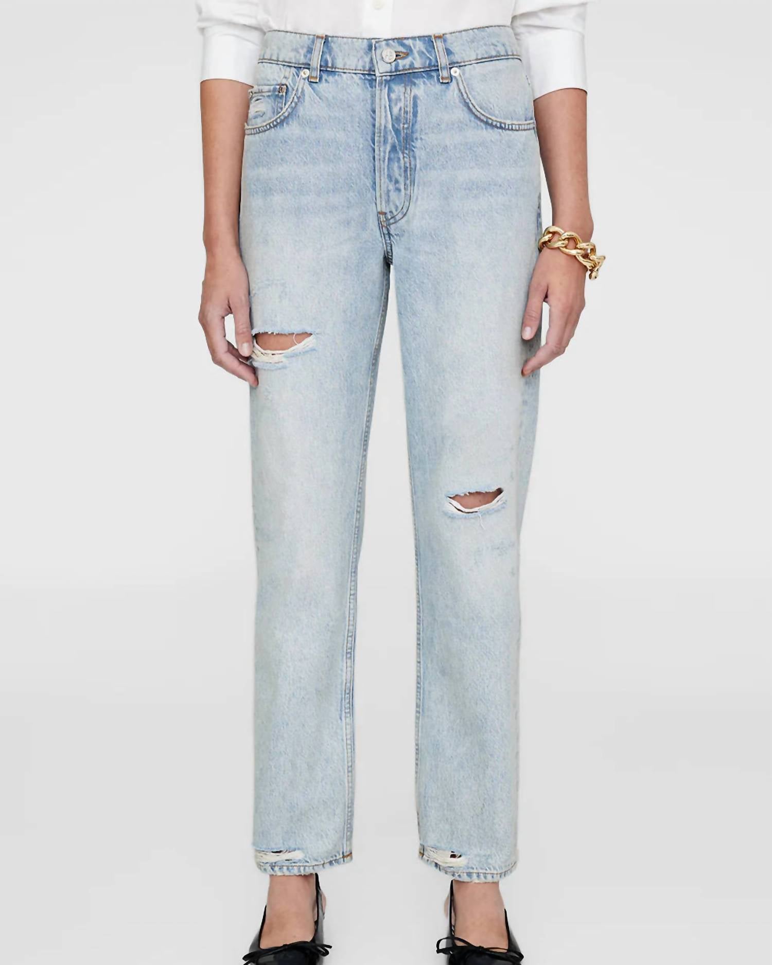 Anine Bing - Kate Mid Rise Straight Leg Jeans