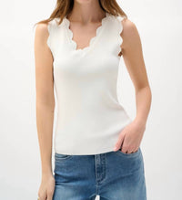 Joseph Ribkoff - Sleeveless V-neck Pullover Top