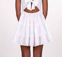 Blanco By Nature - Women's Tiered Tie Back Mini Dress