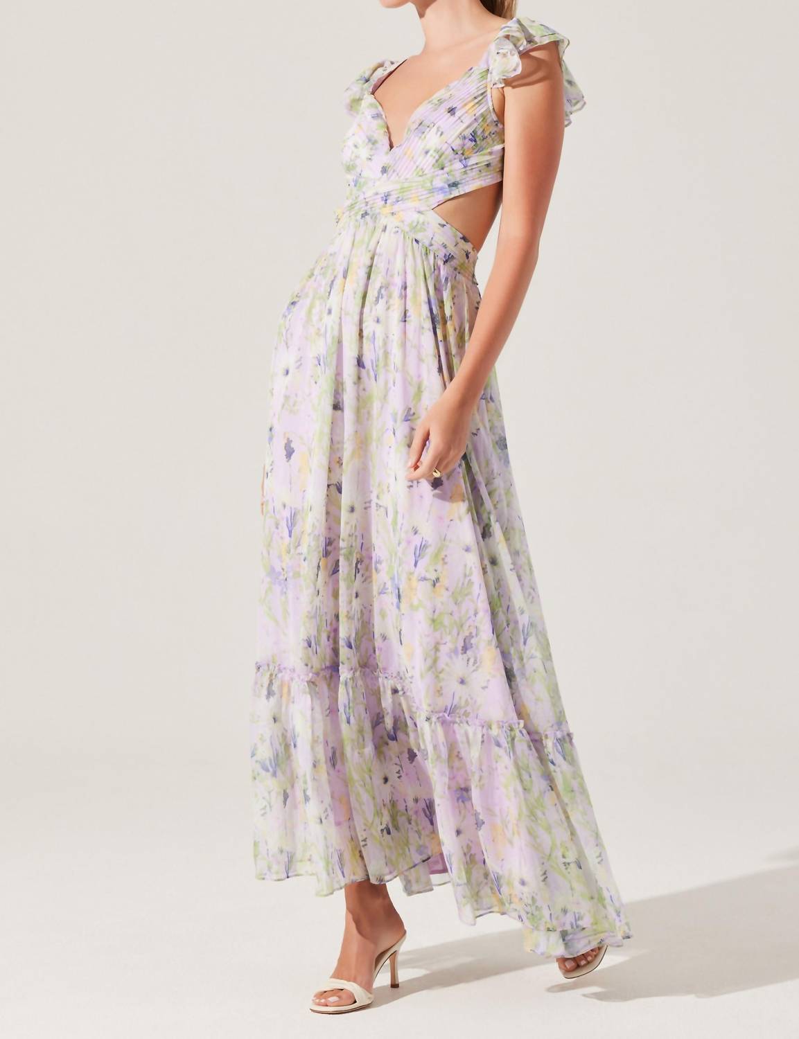 astr primrose floral strappy back maxi dress ASTR The Label Primrose Floral Strappy-Back Maxi Dress