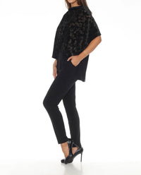 Joseph Ribkoff - Foiled Animal Print Velvet Jumpsuit
