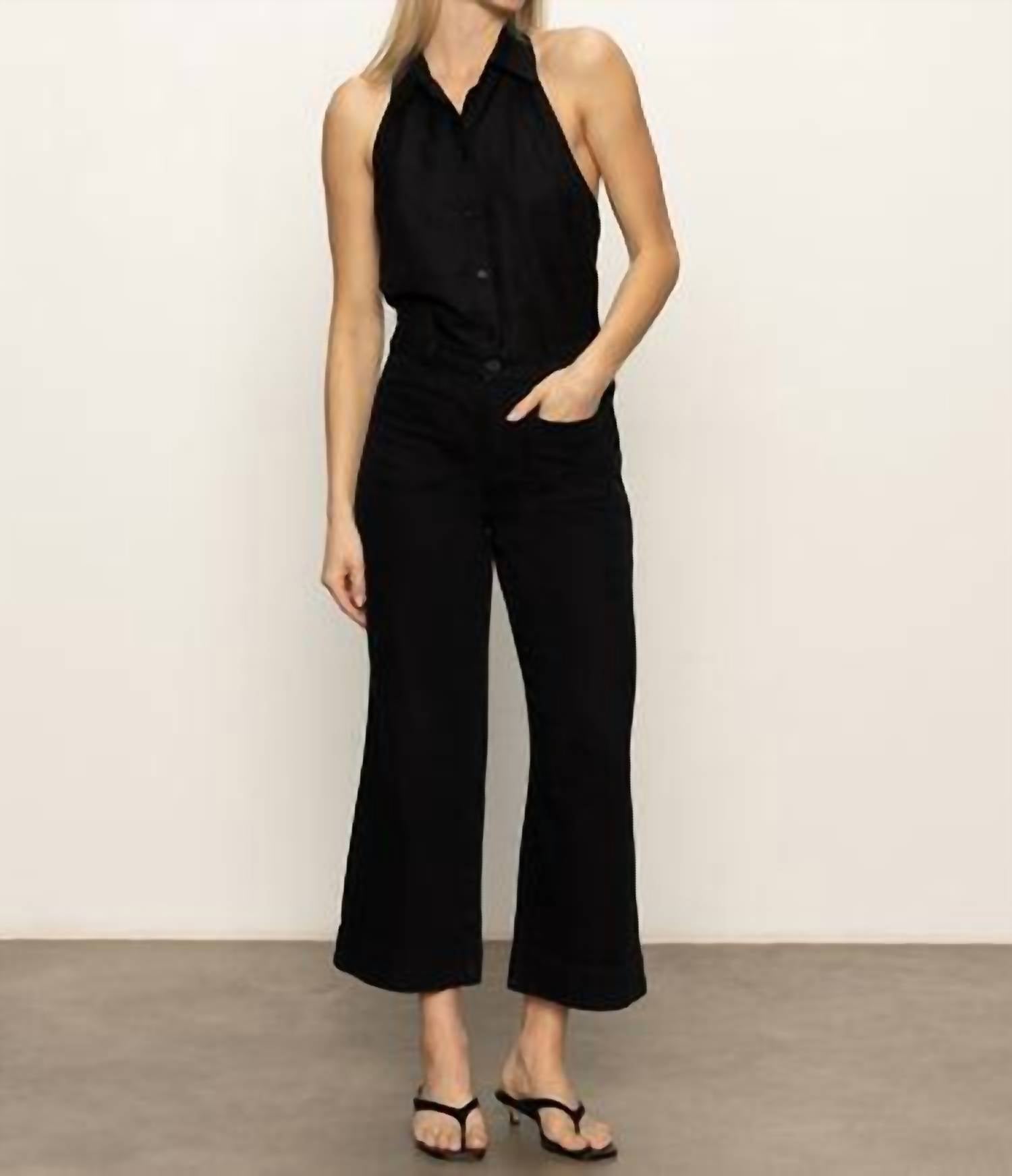 Sanctuary - Soft Marine Wide Leg Crop Jeans
