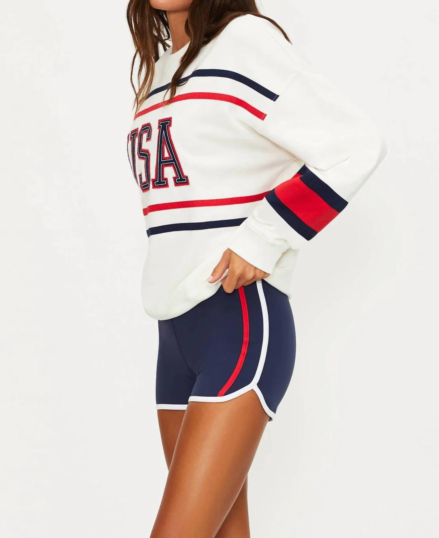 Beach Riot - Devon Firework Colorblock USA Sweater
