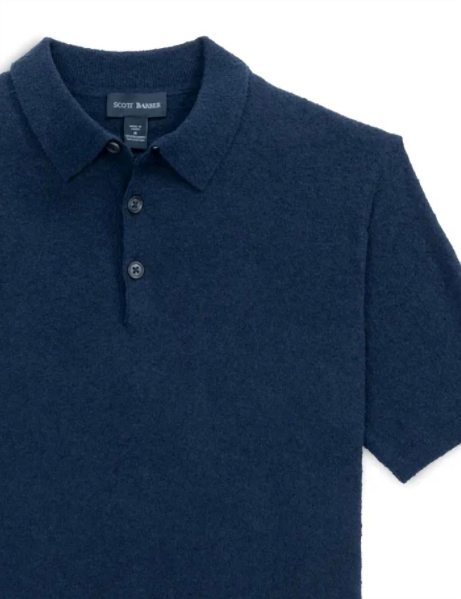 Scott Barber - Men's Boucle Solid Polo Shirt
