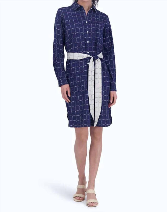 Foxcroft - Rocca No Iron Dotted Plaid Dress