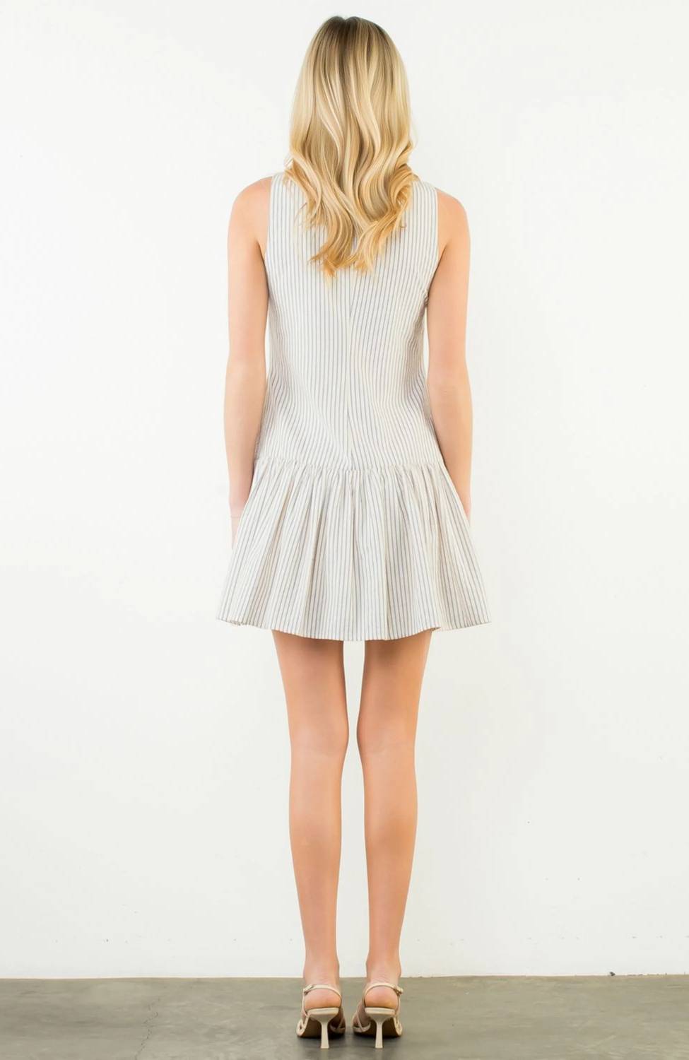 Thml - Sleeveless Stripe Button Dress