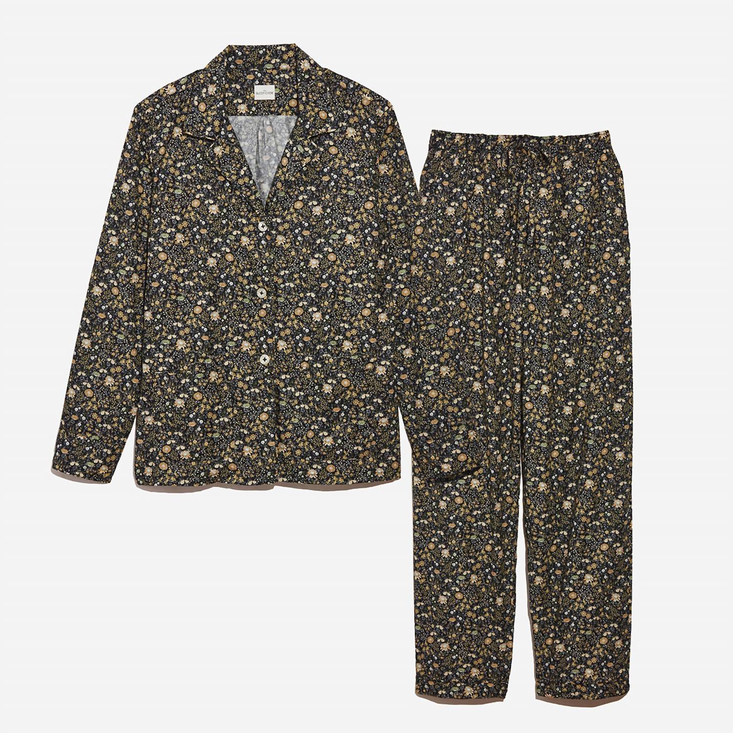 The Sleep Code - Floral Organic Cotton Long Pajama Set