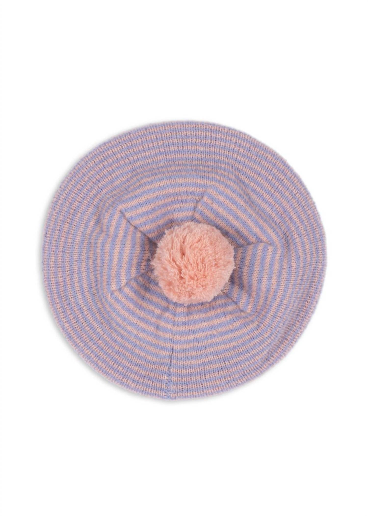 Konges Sløjd Kids' Berle Knit Beret in purple pink - kids' hat