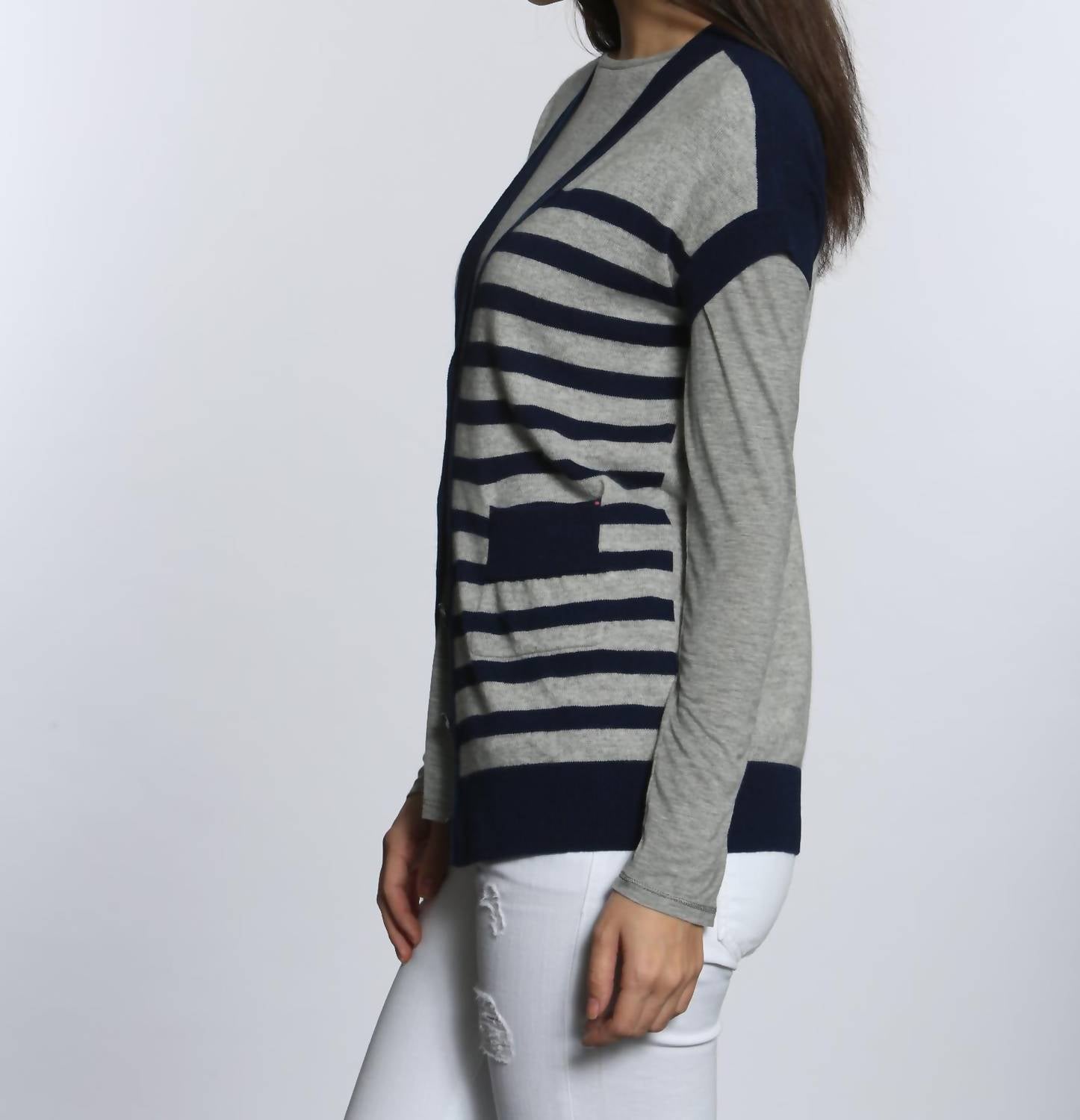Label+Thread - Women's Luxe Striped Cardigan