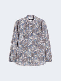 Weekend Max Mara Printed cotton voile shirt in navy - women's blouse - view 4