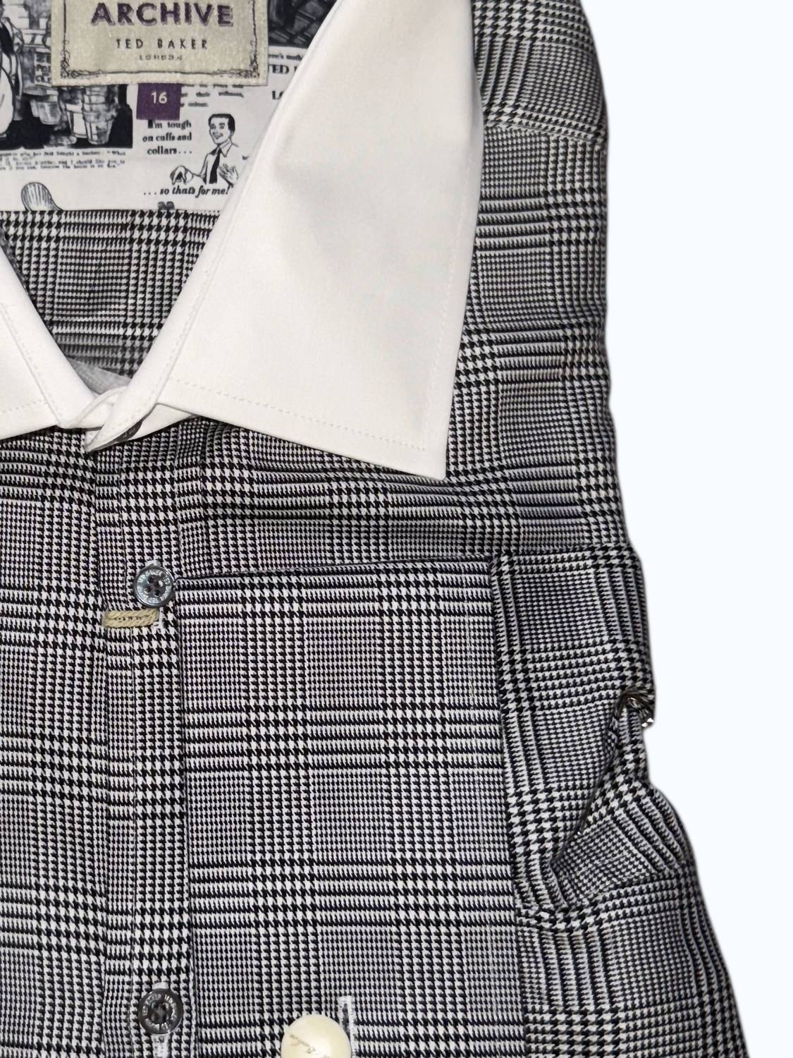 TED BAKER Women's Archieve Pow Check Shirt in black - women's shirt - alternate view