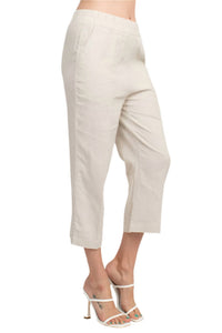 Land'N Sea - Women's Waist Slit Bottom Linen Gaucho Pant