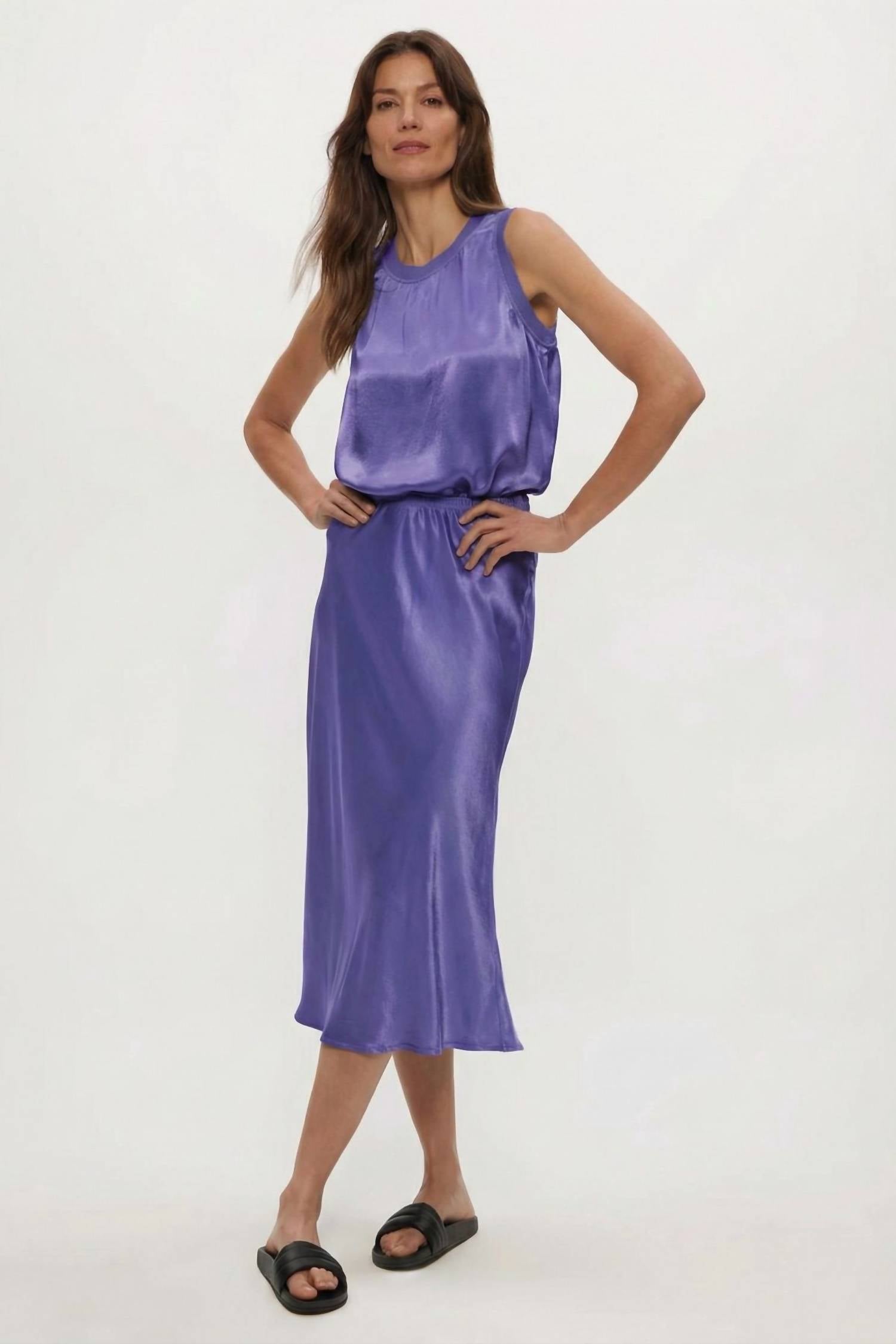 Michael Stars Leila Bias Cut Skirt in moonlit - women's skirt - alternate view