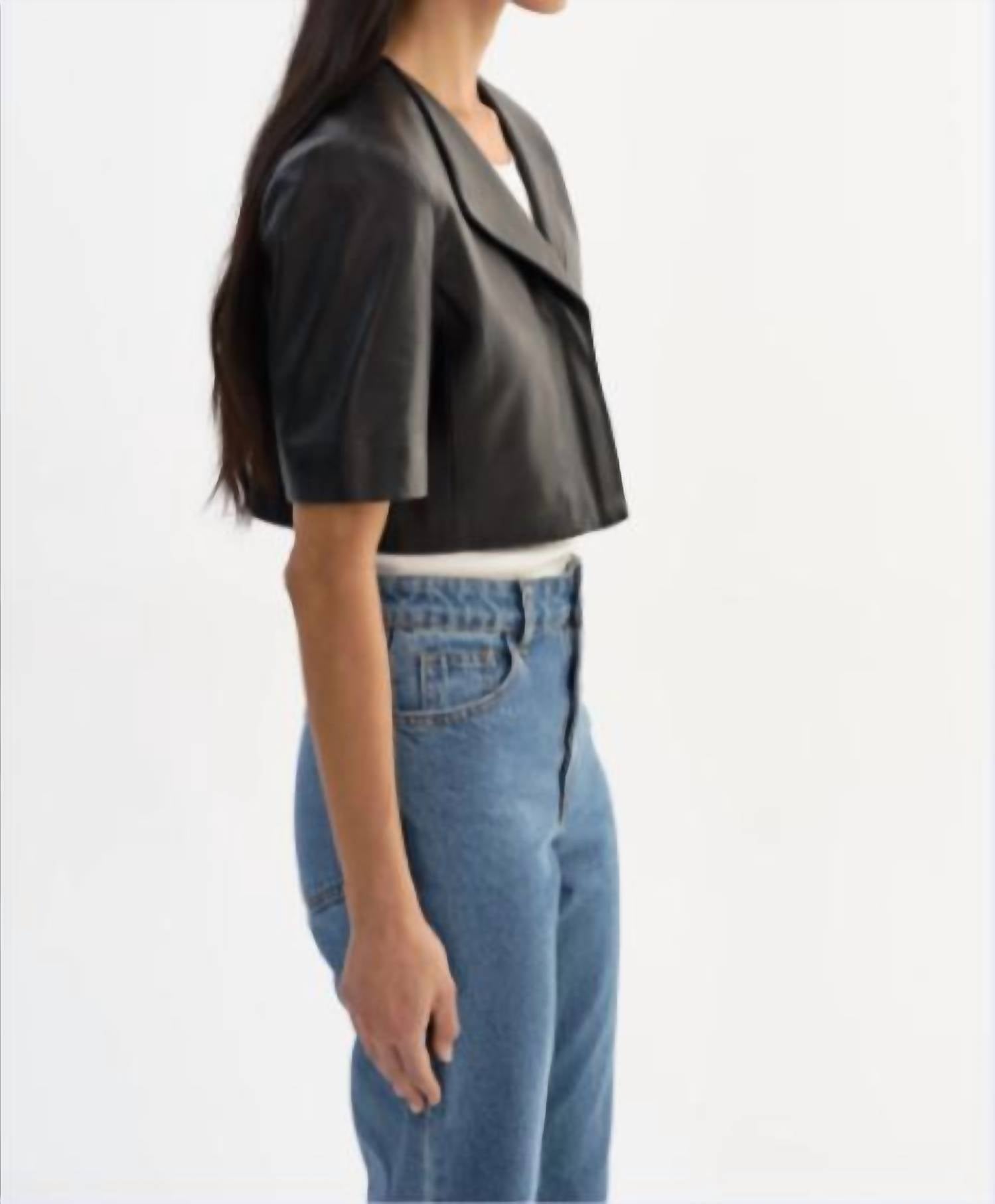 Lamarque - Aviana Short Sleeve Leather Jacket