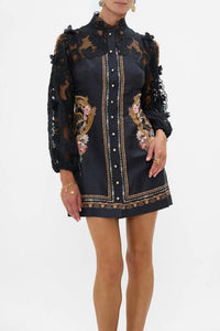 Camilla - Lace Sleeve Mini Dress
