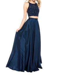 Sherri Hill - Two-Piece Lace Appliqued Prom Dress