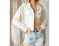 Veveret - Raw Hem Fringe Jacket