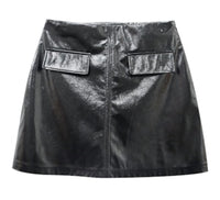 Fifteen Twenty - Britney Patent Faux Leather Mini Skirt