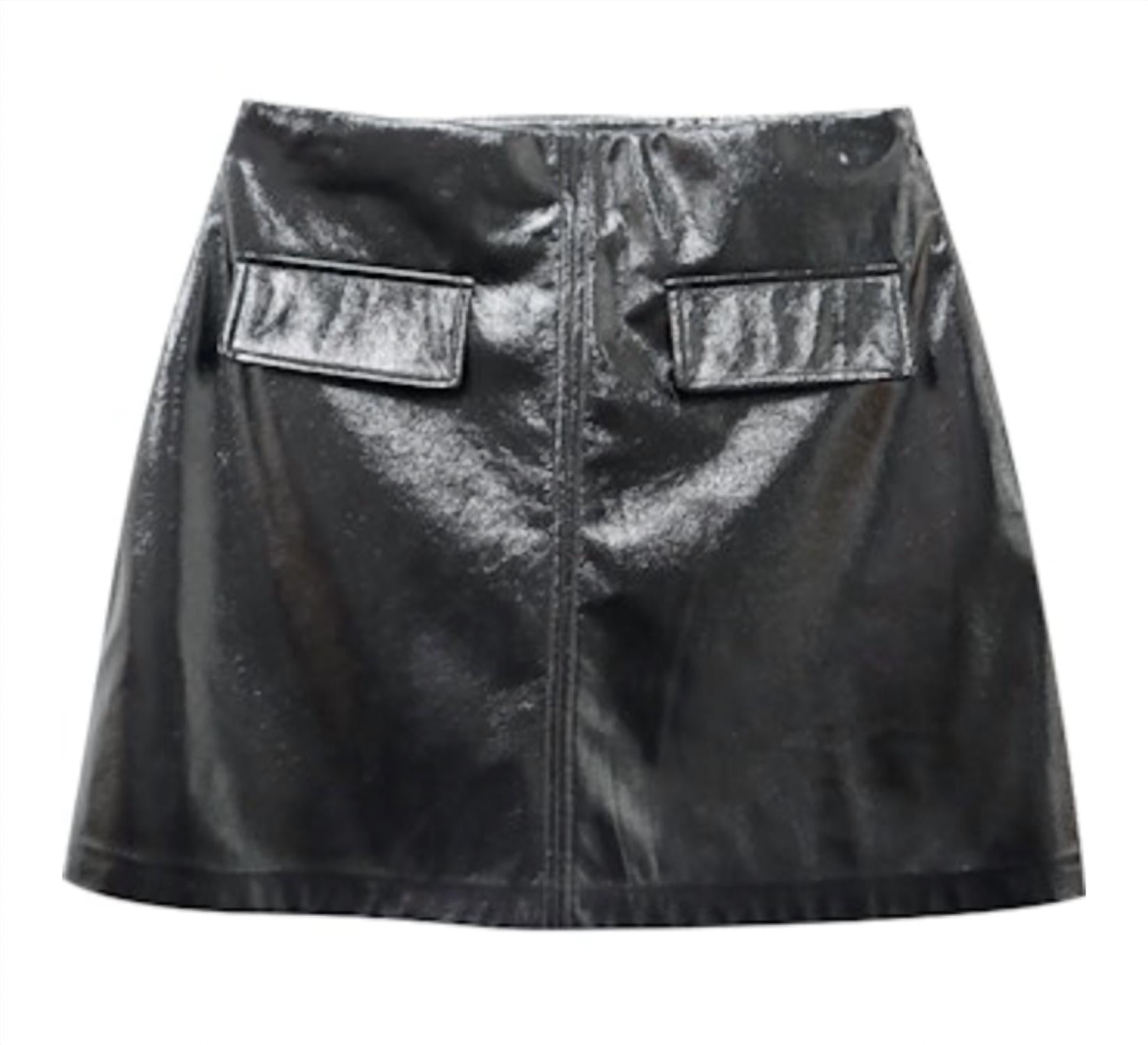 Fifteen Twenty - Britney Patent Faux Leather Mini Skirt