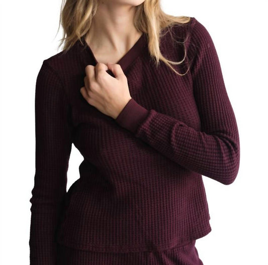 People Of Leisure - Women's Maine Waffle Long Sleeve Tee