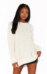 Show Me Your Mumu - Every Day Cable Knit Sweater