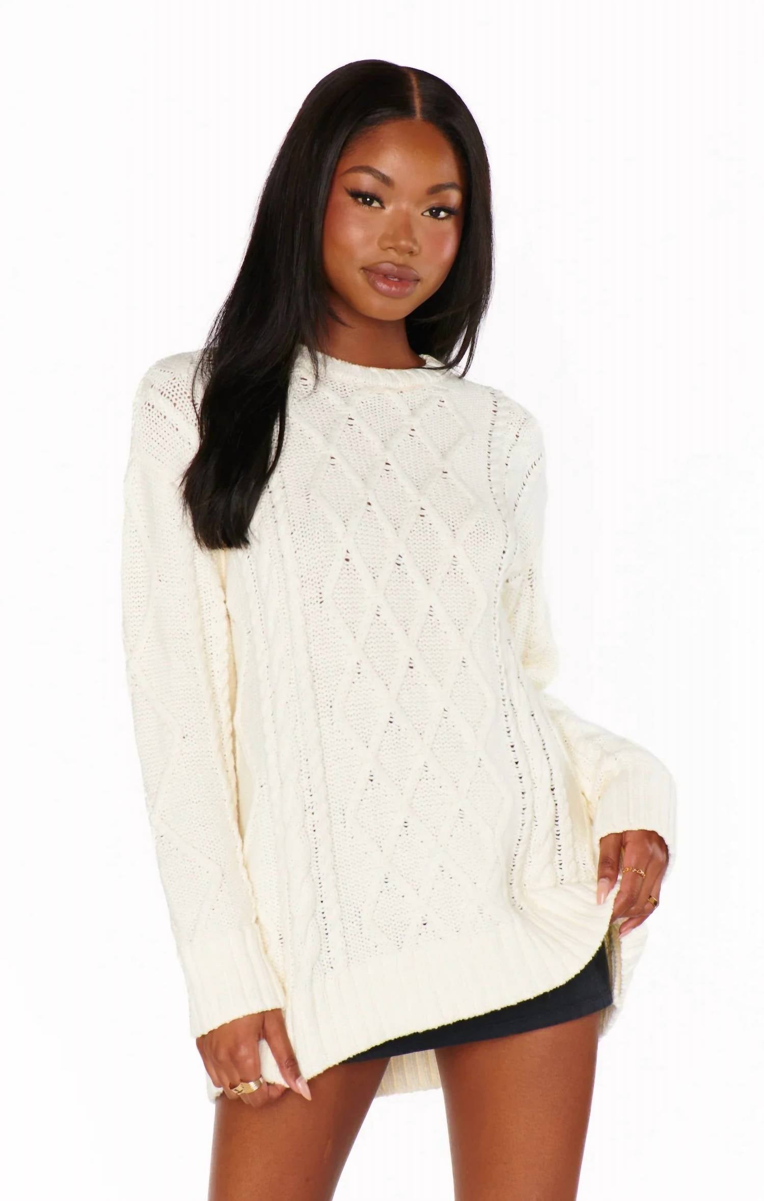 Show Me Your Mumu - Every Day Cable Knit Sweater