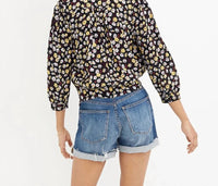 Madewell - French Dark Floral Wrap Blouse