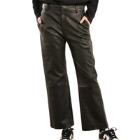 Sprwmn - Women's Leather Cropped Trousers